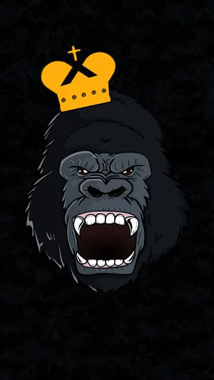 Yellow-crowned Gorilla Iphone Wallpaper