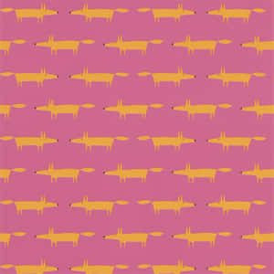 Yellow Dogs Patternon Pink Background Wallpaper