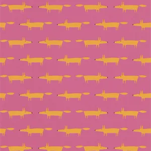 Yellow Dogs Patternon Pink Background Wallpaper