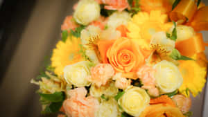 Yellow Floral Bouquet Wallpaper