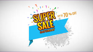 Yellow Font Super Saturday Sale Wallpaper