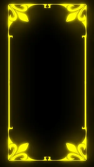 Yellow Frame Neon Phone Wallpaper