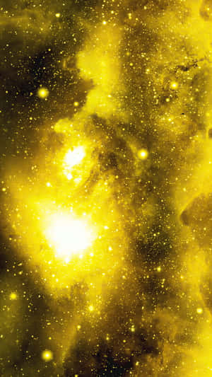 Yellow Galaxy 1620 X 2880 Wallpaper Wallpaper