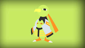 Yellow Green And Orange Xatu Wallpaper