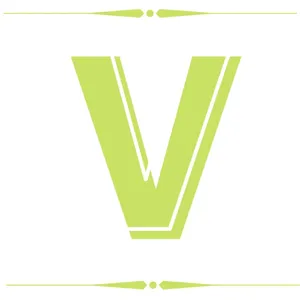 Yellow Green Letter V Wallpaper