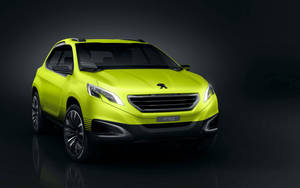 Yellow Green Peugeot 2008 Model Wallpaper