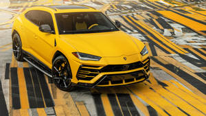 Yellow Lamborghini Urus Full 4k Wallpaper