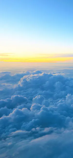 Yellow Lining Clouds Phone Wallpaper