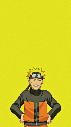 Yellow Naruto In An Intense Moment Wallpaper