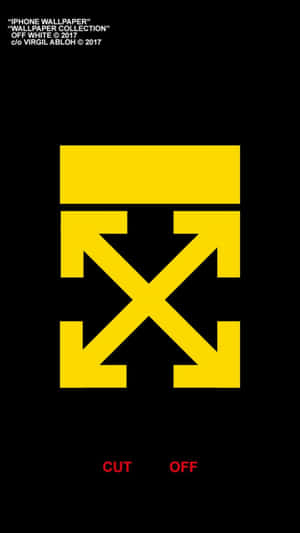 Yellow Omnidirectional Arrows Off White Iphone 11 Wallpaper