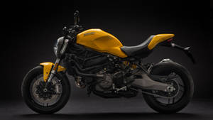 Yellow Powerful Ducati Monster 821 Wallpaper