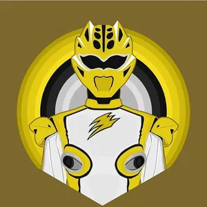 Yellow Ranger Helmet Illustration Wallpaper