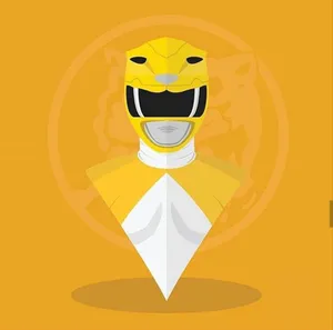 Yellow Ranger Illustration Wallpaper