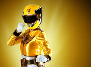 Yellow Ranger Power Pose Wallpaper