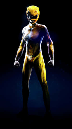 Yellow Ranger Power Pose Wallpaper