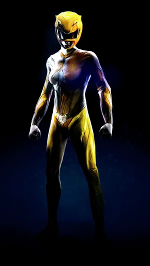 Yellow Ranger Power Pose Wallpaper