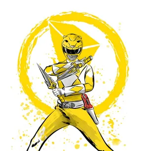Yellow Ranger Power Pose Wallpaper