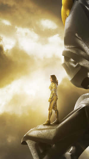 Yellow Ranger Standing Tall Wallpaper