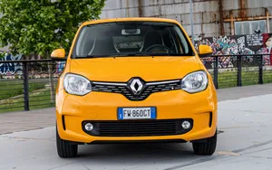 Yellow Renault Twingo Front View Wallpaper