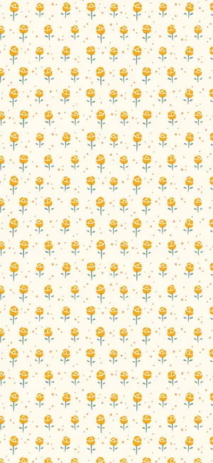 Yellow Roses Pattern Cute Tablet Wallpaper