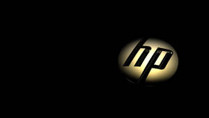 Yellow Round Hp Laptop Logo Wallpaper