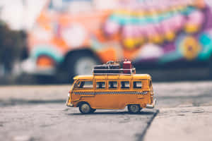 Yellow School Bus On A Sunny Day Wallpaper