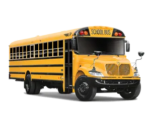 Yellow School Bus On White Background Wallpaper