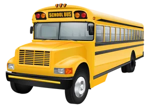 Yellow School Bus Realistic Digital Art Wallpaper