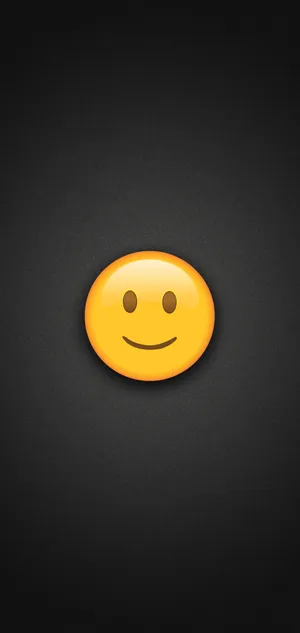 Yellow Smile Emoji Classic Black Wallpaper