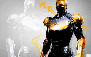 Yellow Smokes Iron Man Superhero Wallpaper