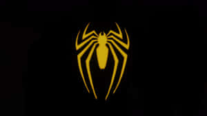 Yellow Spider Man Ps4 Logo Black Background Wallpaper