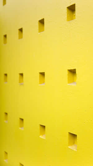 Yellow Square Pattern Wall Wallpaper