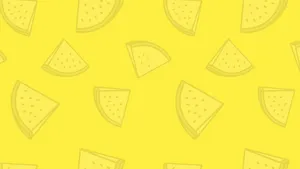 Yellow Watermelon Pattern Summer Aesthetic Wallpaper