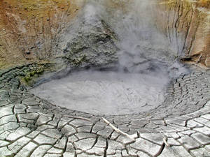 Yellowstone National Park Mud Volcano Wallpaper