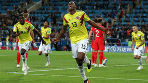 Yerry Mina Yelling Happily Wallpaper