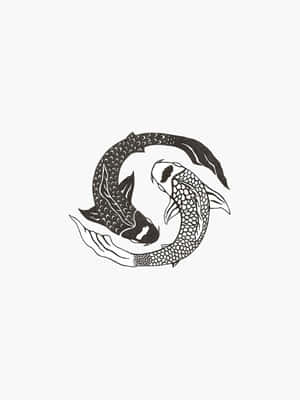 Yin Yang Fish In Harmony Wallpaper