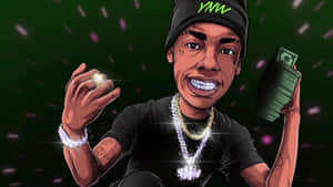 Ynw Melly Cartoon - Hip-hop Star In A Colored World Wallpaper