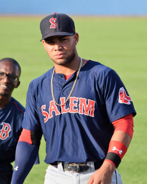 Yoan Moncada Wearing Salem Jersey Wallpaper