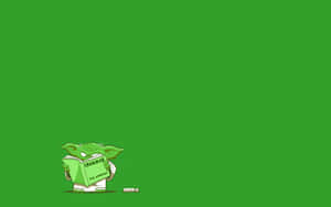 Yoda Grammar Lesson Green Background Wallpaper