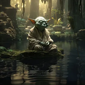 Yoda Meditation Dagobah Swamp Wallpaper