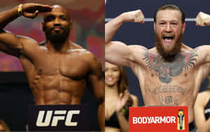 Yoel Romero And Conor Mcgregor Collage Wallpaper