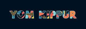 Yom Kippur Colorful Text Design Wallpaper