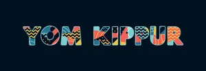 Yom Kippur Colorful Text Design Wallpaper
