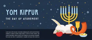 Yom Kippur Dayof Atonement Banner Wallpaper