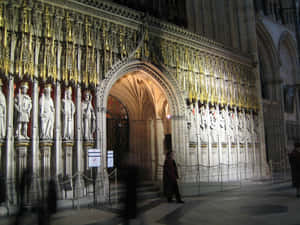 York Minster Cathedral Choir Screen Wallpaper
