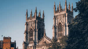 York Minster Cathedral Two Tower Wallpaper