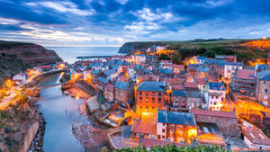 Yorkshire Staithes Village Wallpaper