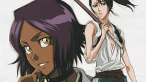 Yoruichi Shihoin Looking Determined And Capable Wallpaper