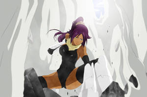 Yoruichi Shihouin Punch Wallpaper