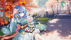 Yoshino Himekawa With Yoshinon In Park Wallpaper